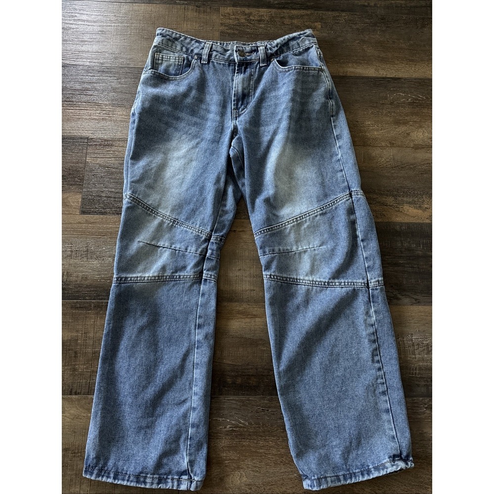 Cali 1850 Barrel Jeans size 7/28 Dirty Wash Curved Leg Taper High Rise 90s